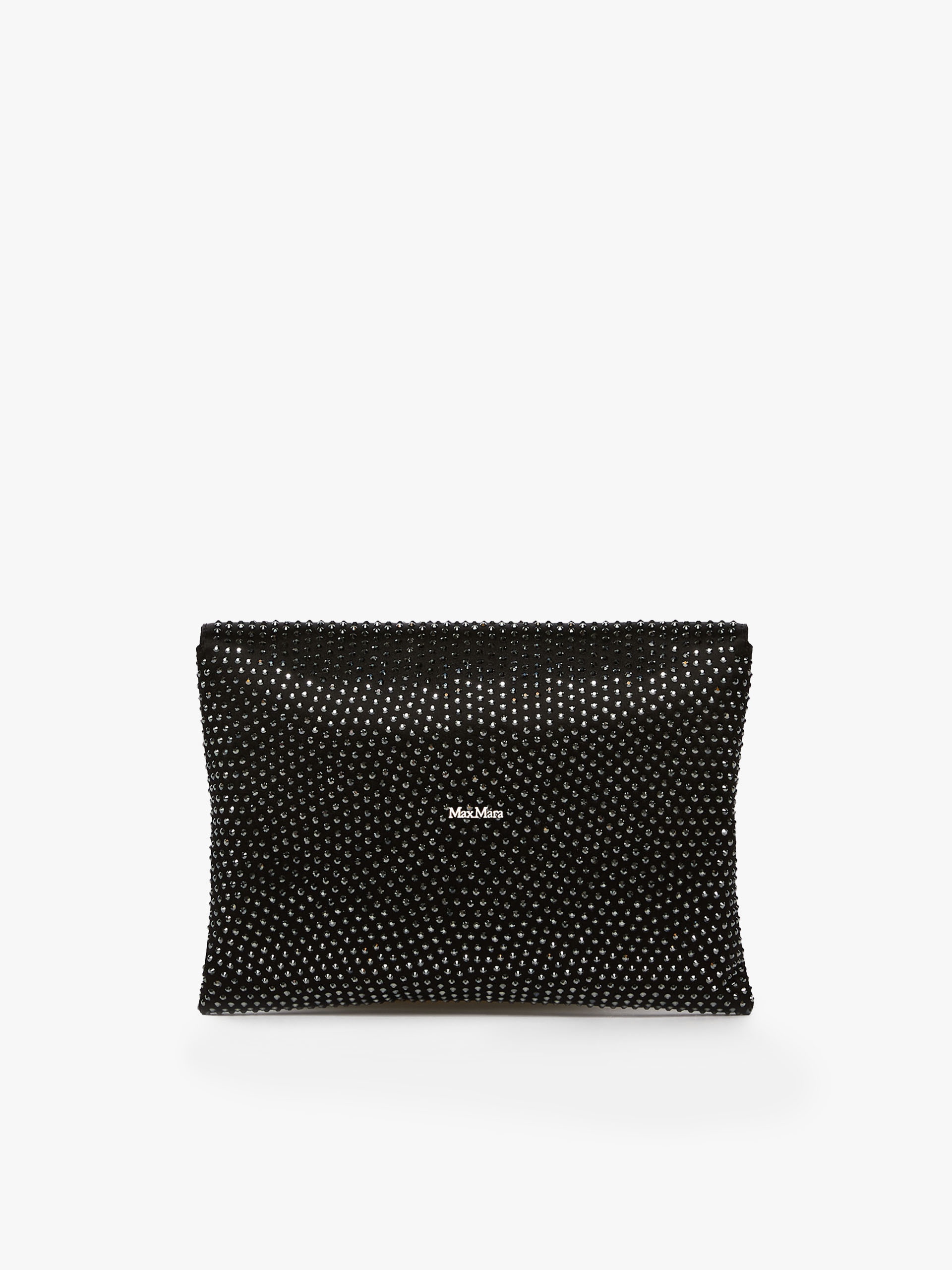 ENVELOPELUX Silk clutch bag with rhinestones - 3