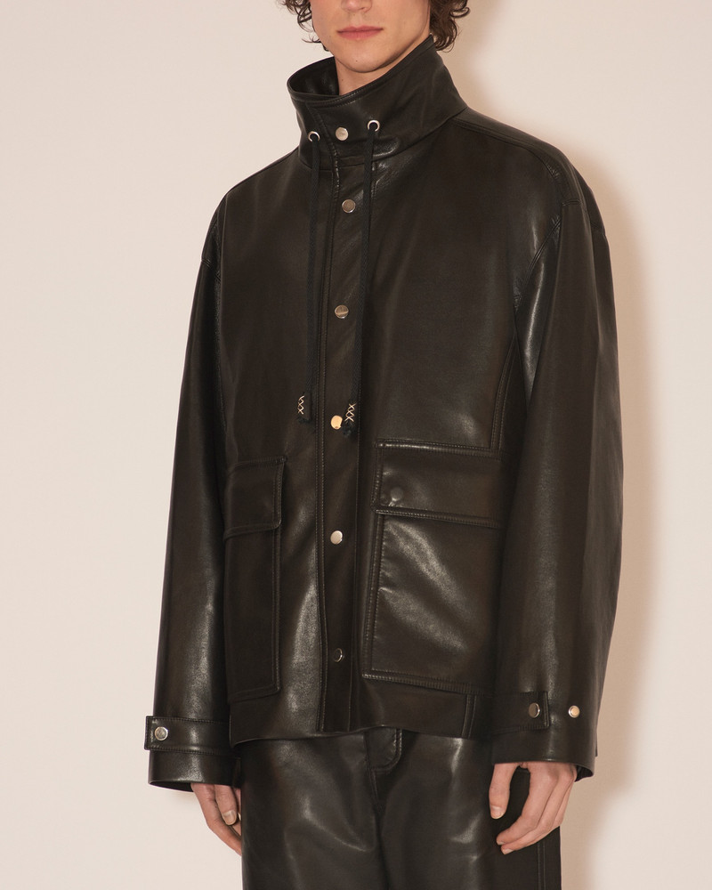 ELIAS - Regenerated leather coat - Black 5