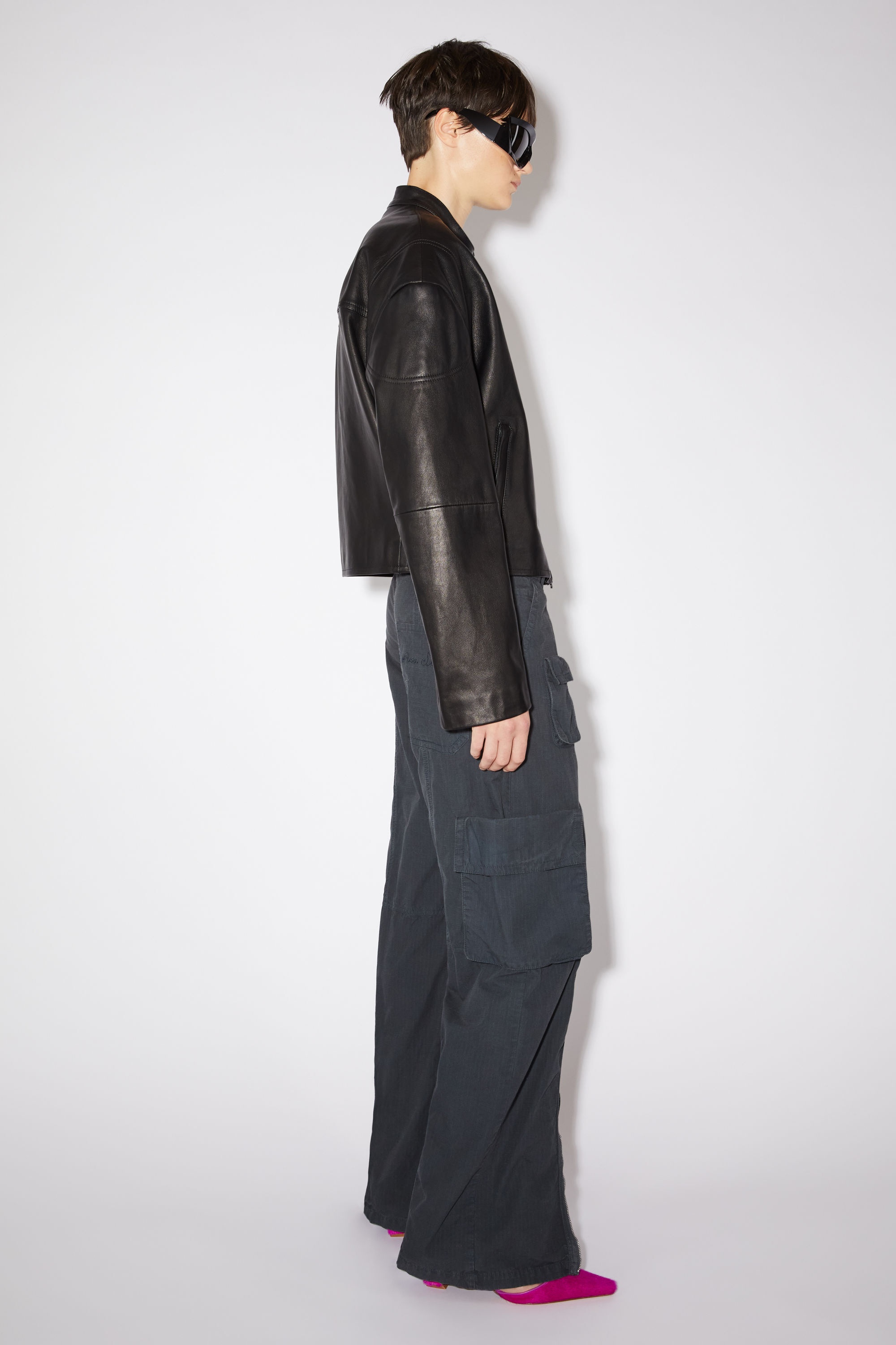 Leather jacket - Black - 4