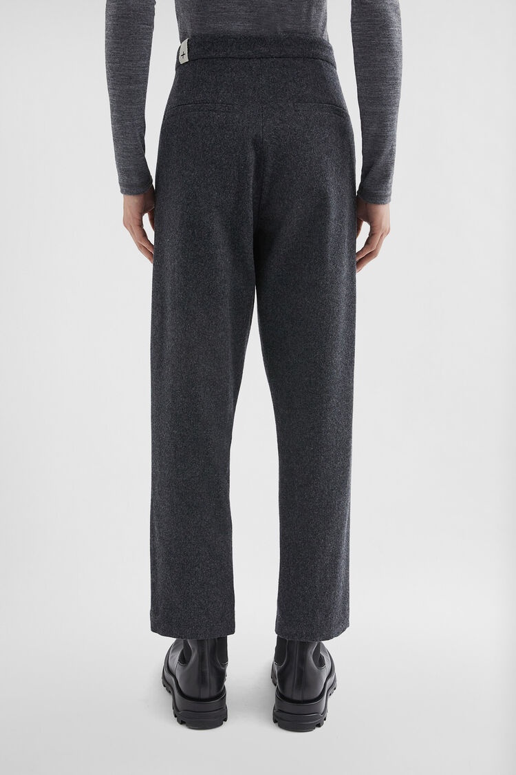 Wool Flannel Tapered Trousers - 5
