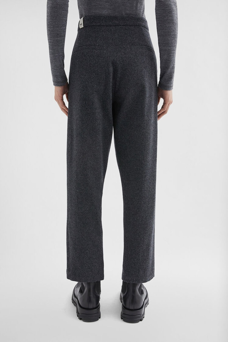 Wool Flannel Tapered Trousers 5