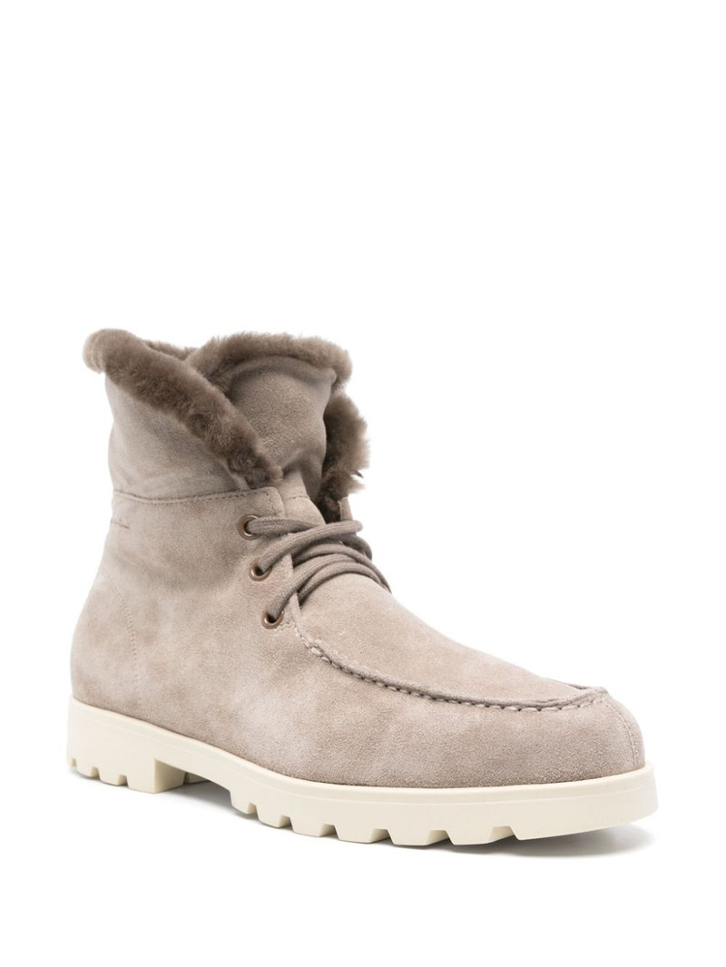 Santoni suede hiking boots outlook