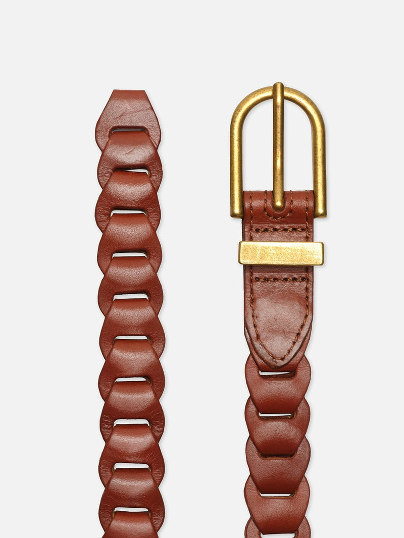 FRAME Braided Belt in Whiskey outlook