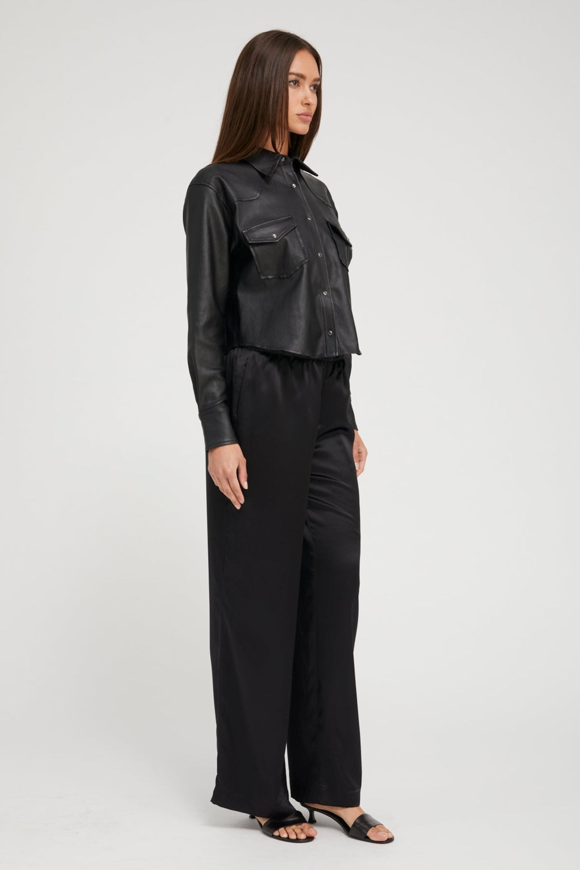 BLACK SILK KAUAI PANTS - 2