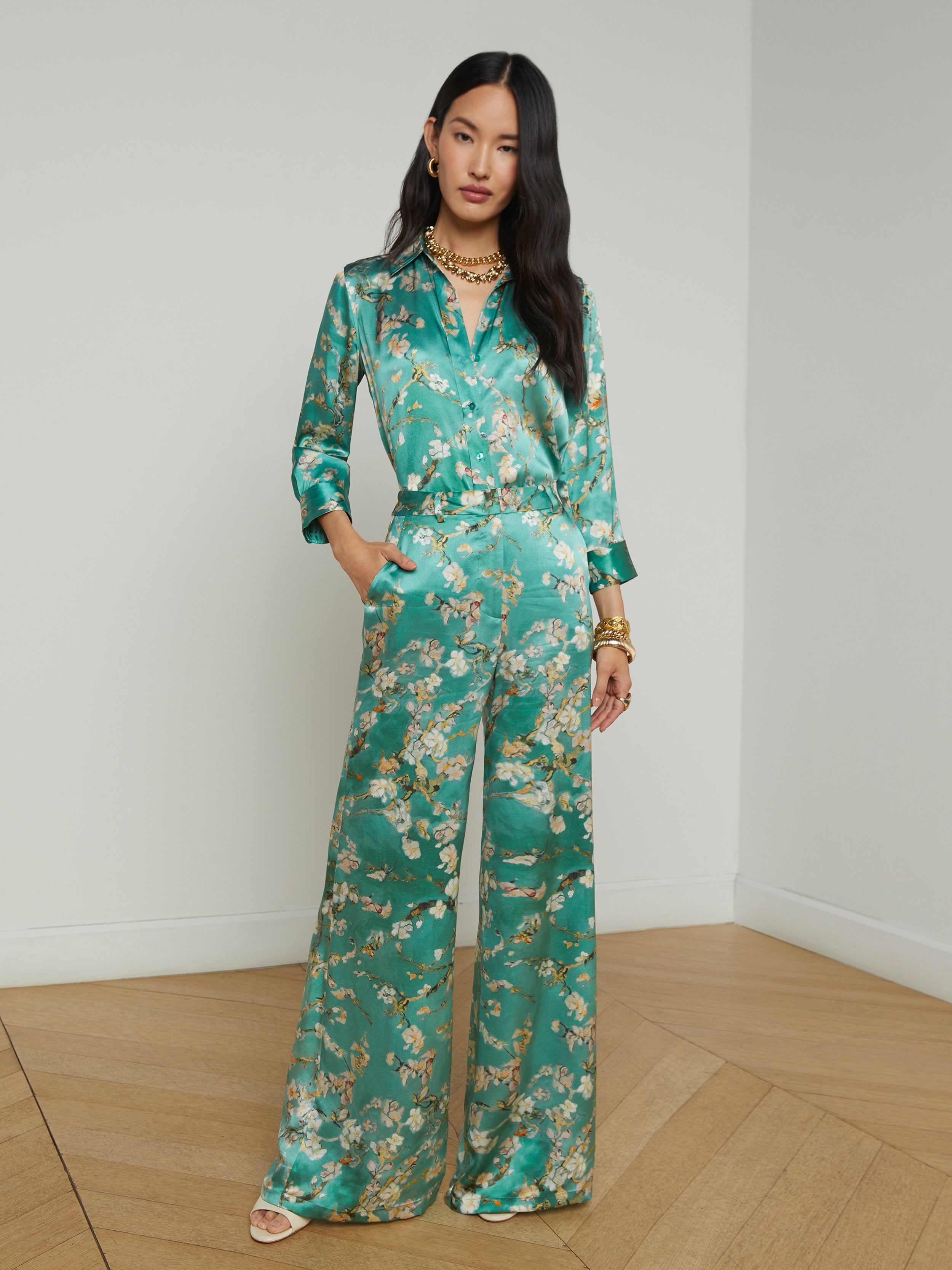 Pilar Silk Wide-Leg Pant - 2