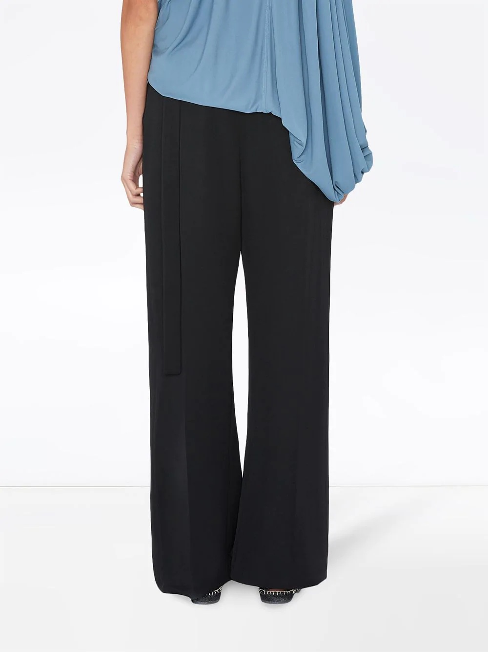 buckled wide leg trousers - 4