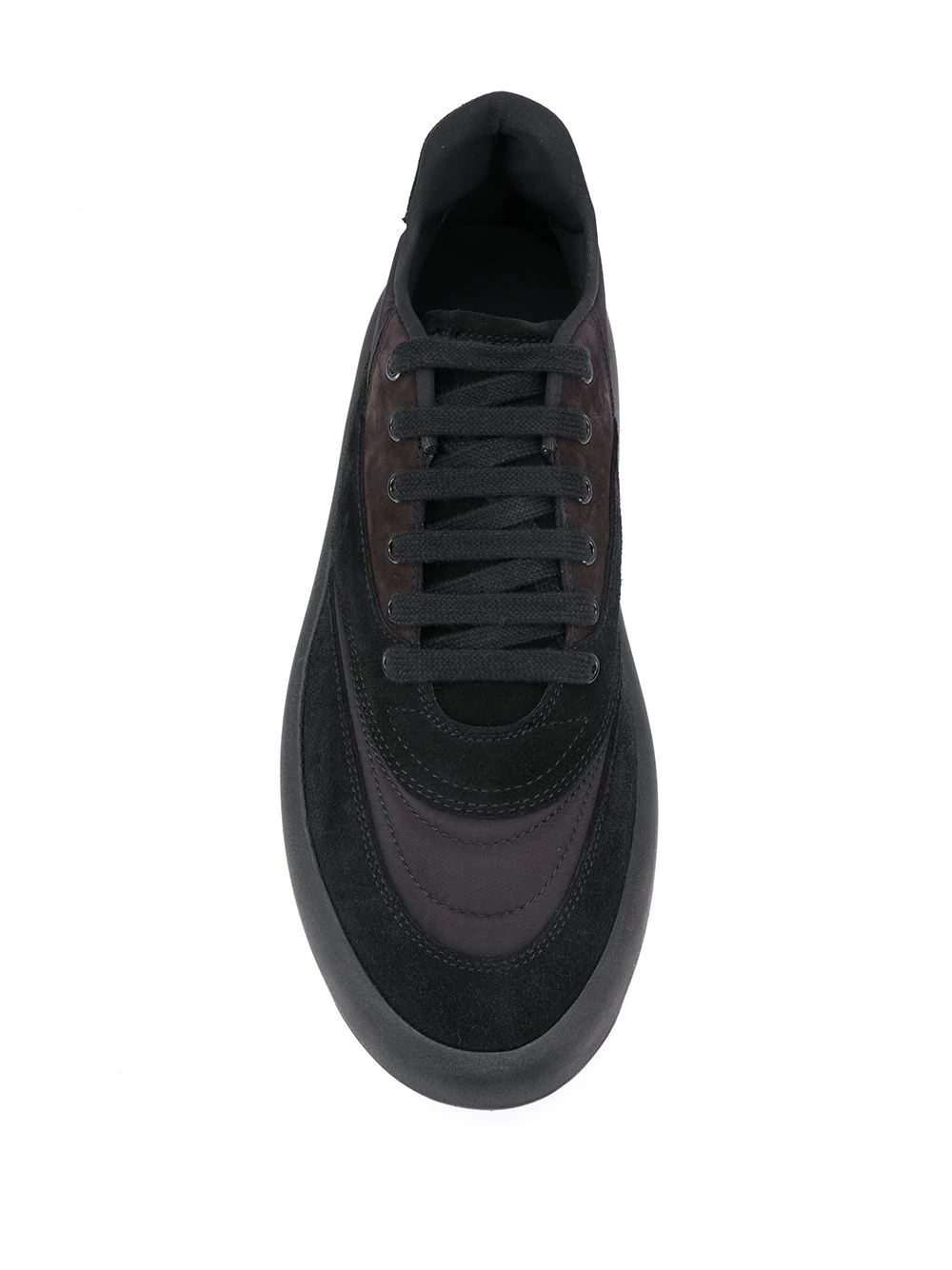 suede panel flatform sneakers - 4