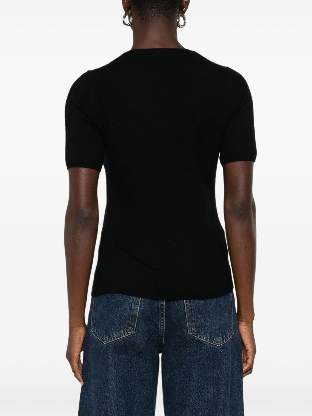 short-sleeve cashmere T-shirt - 4