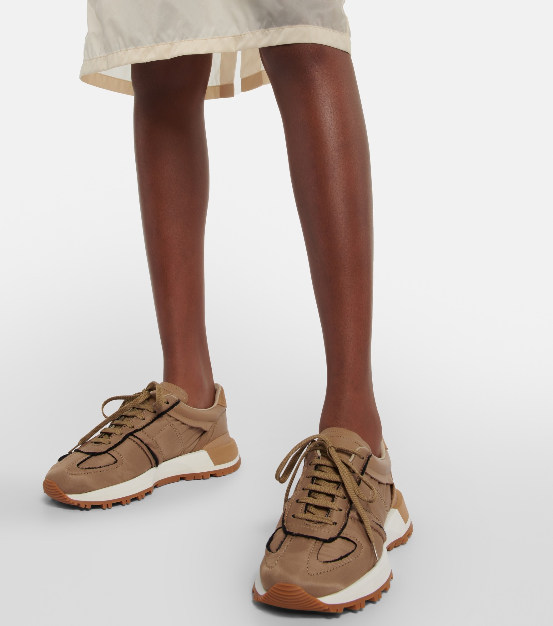 50-50 nylon and suede sneakers - 4