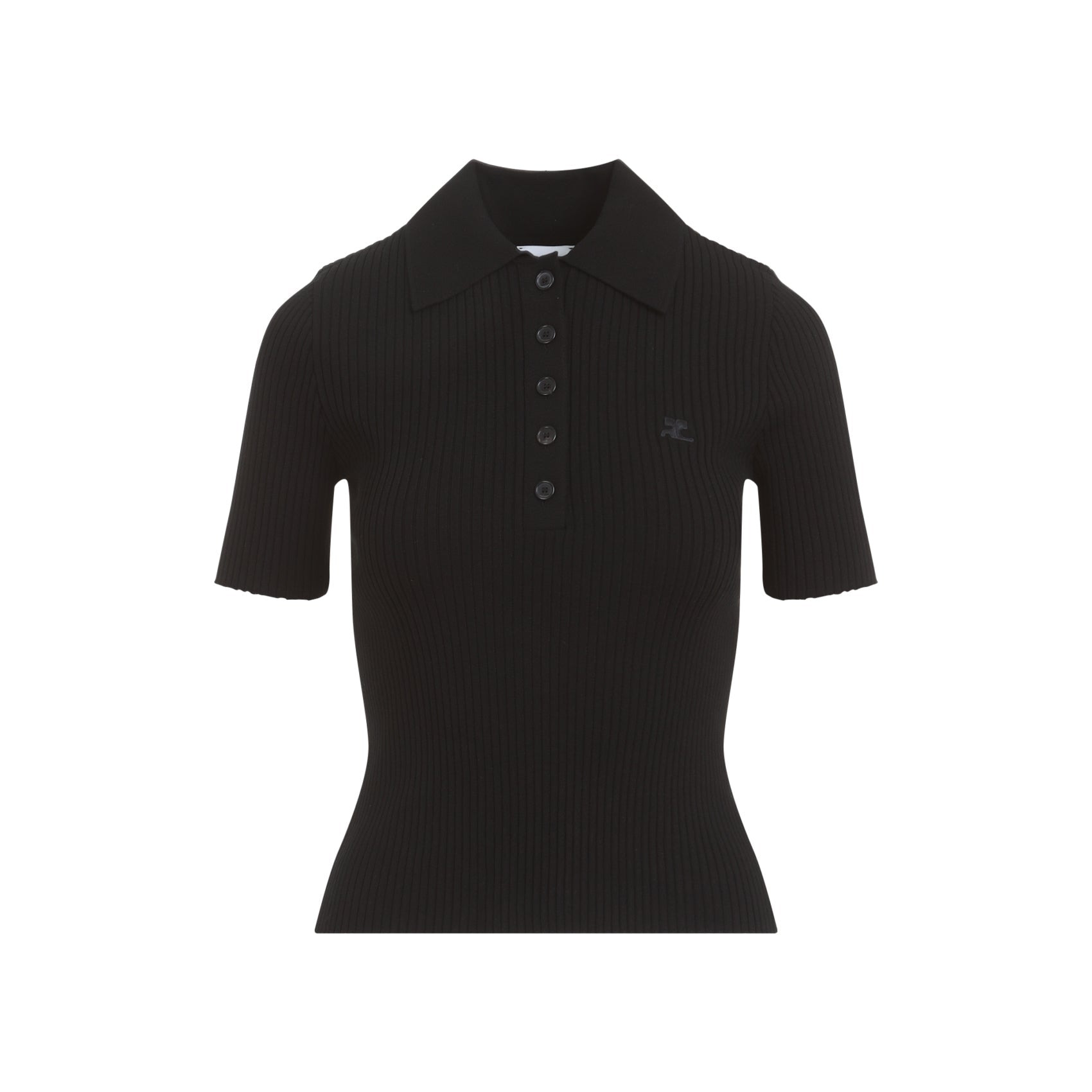 Courreges Signature Ribbed Knit Polo Women - 1