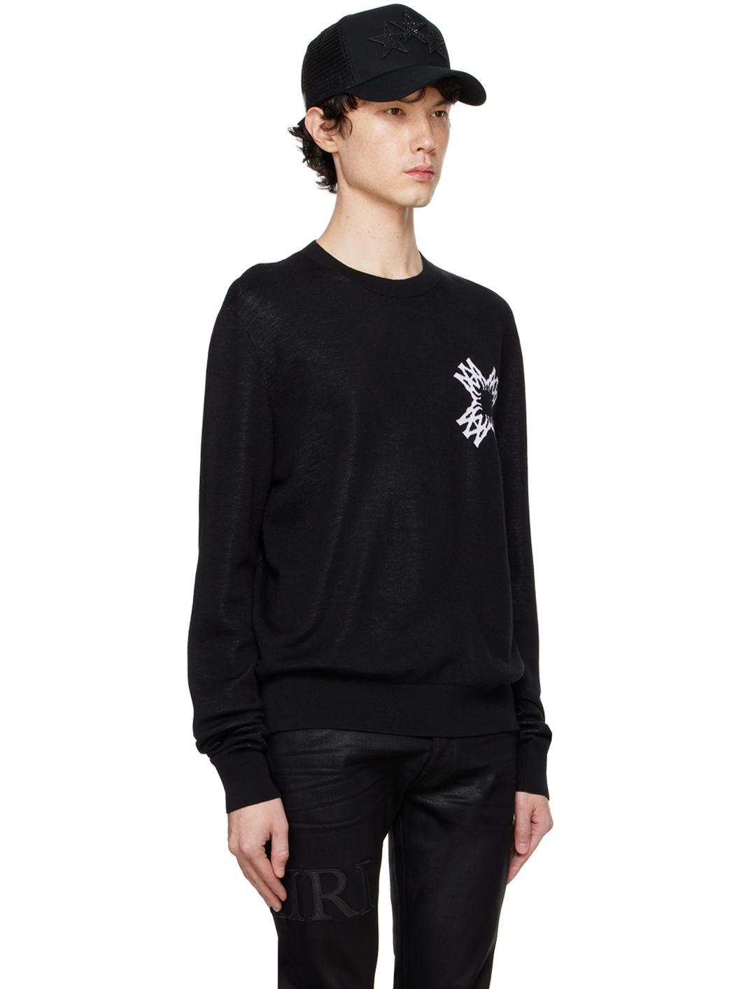Black MA Quad Crewneck - 2