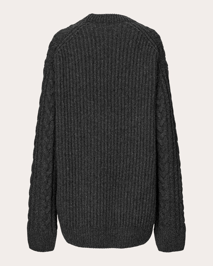 Alia Cable-Knit Wool Sweater - 5