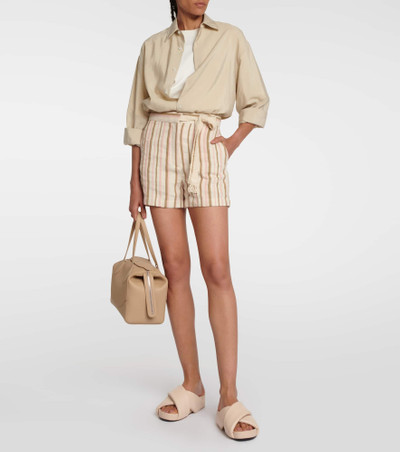 Loro Piana Striped linen and cotton blend shorts outlook