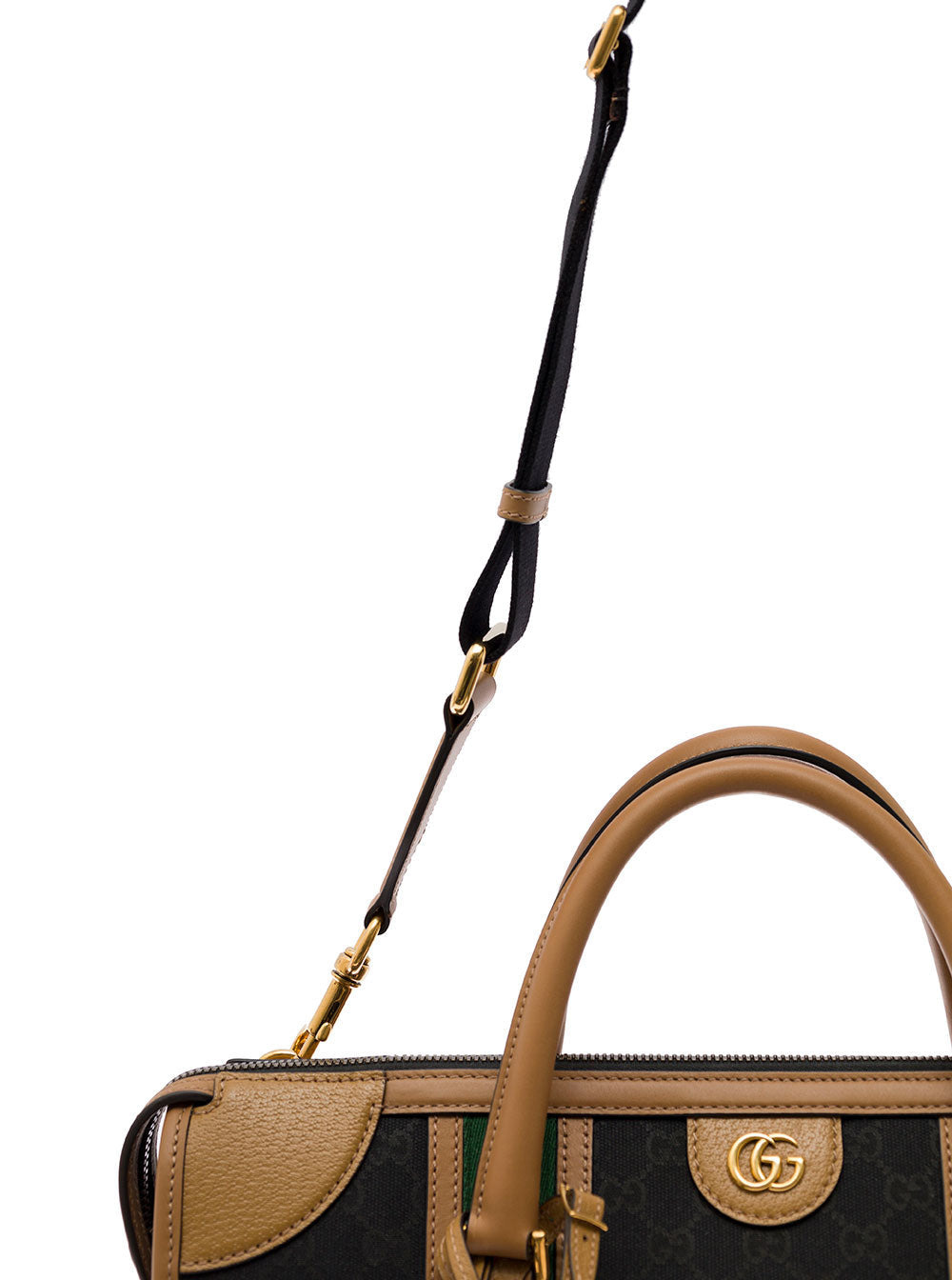 Gucci Men Black And Brown Handbag With Web And Gg Motif In Canvas And Leather Man - 3