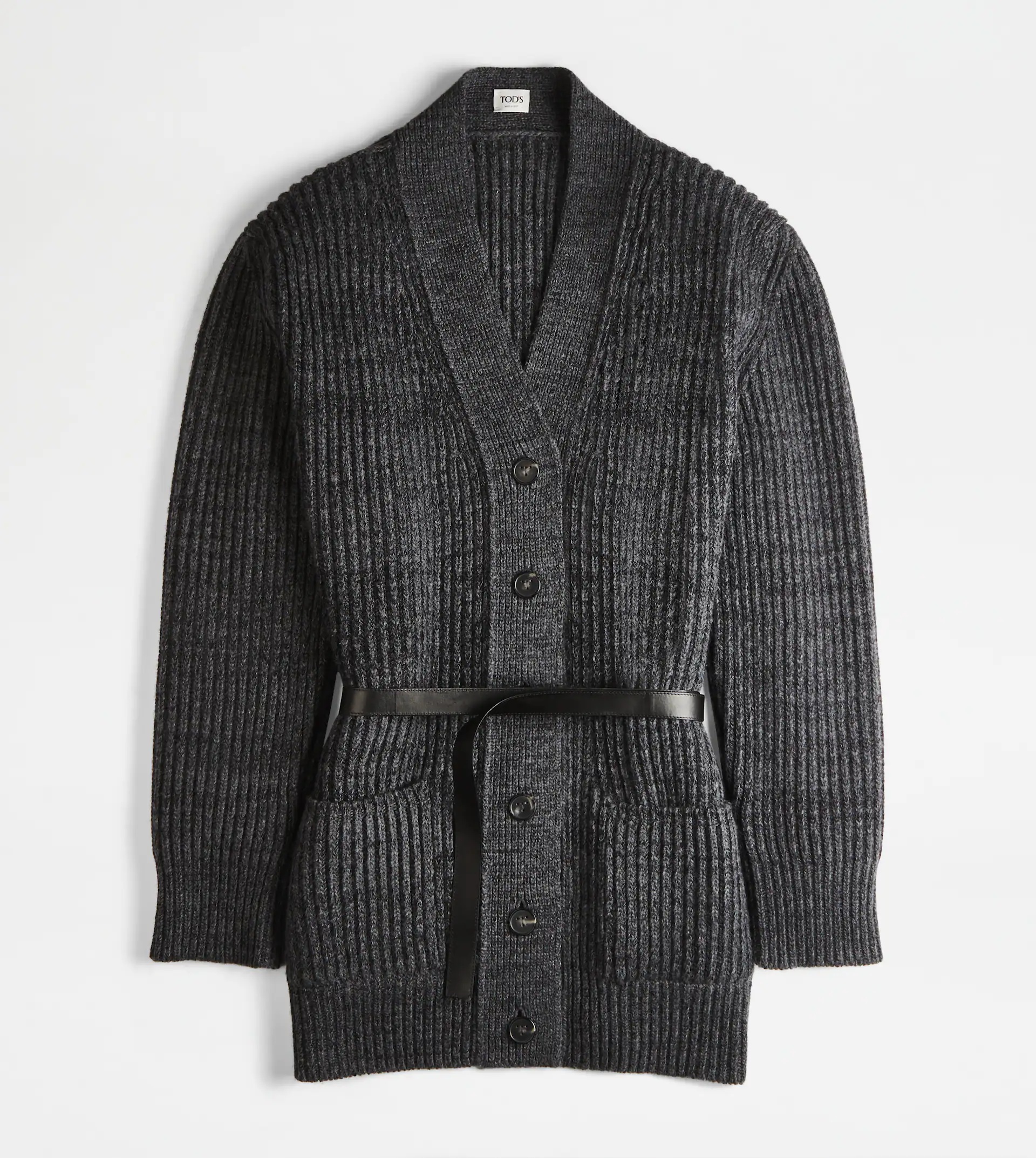 CASHMERE BLEND OVER CARDIGAN - GREY - 1