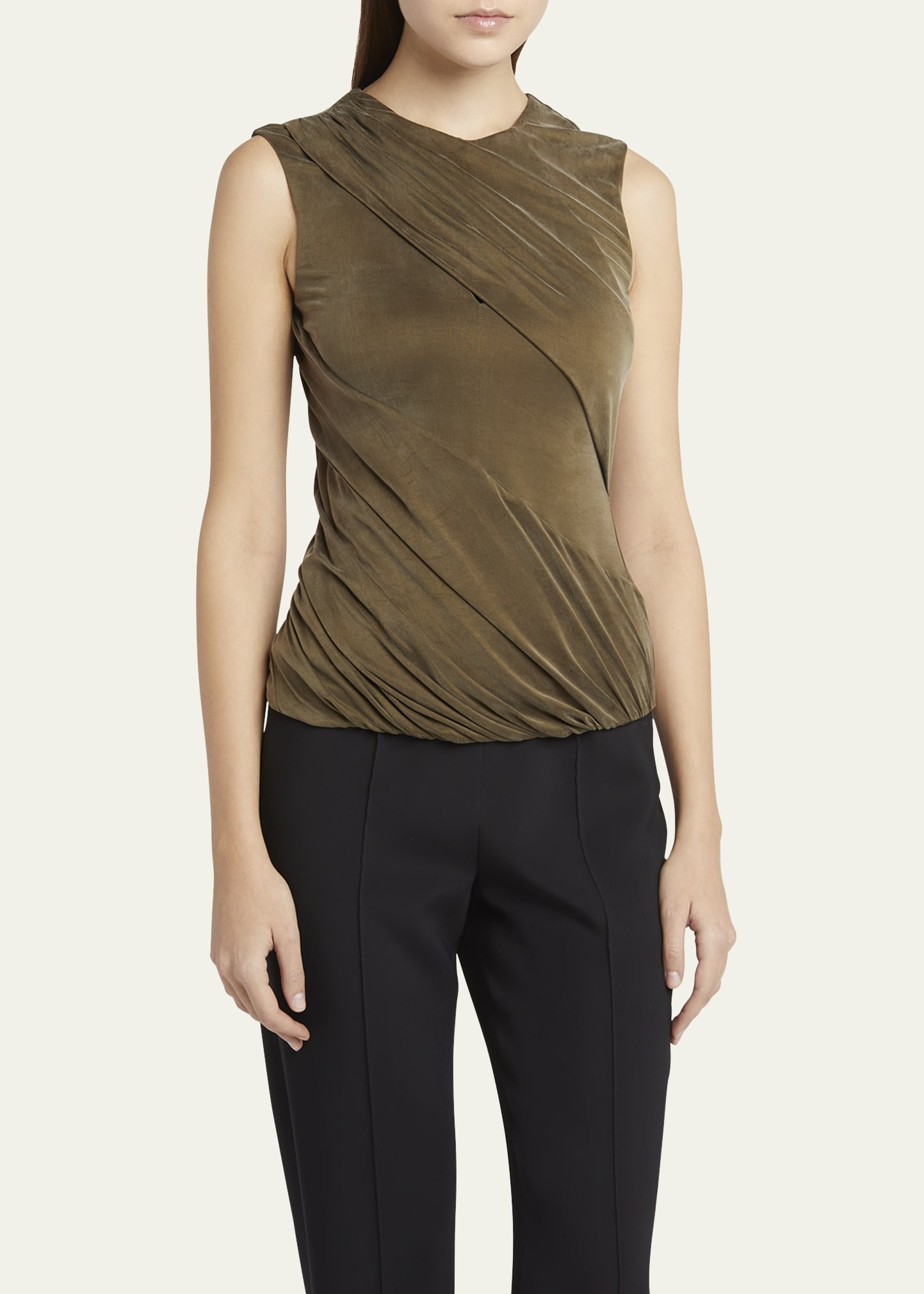 Ruched Jersey Cupro Tank Top - 4