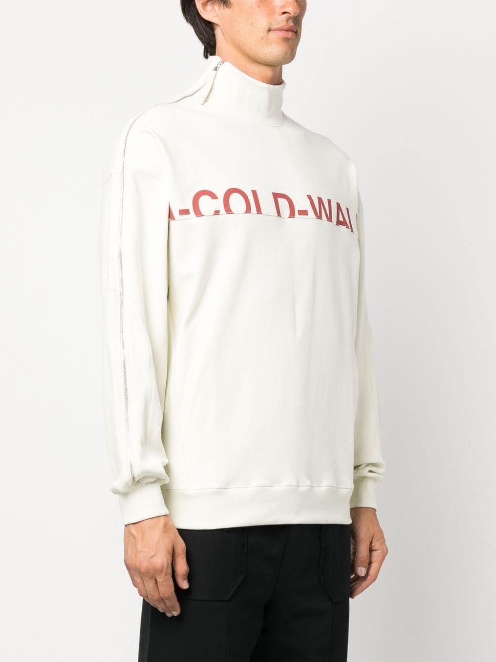 Overset logo-print cotton sweatshirt - 3