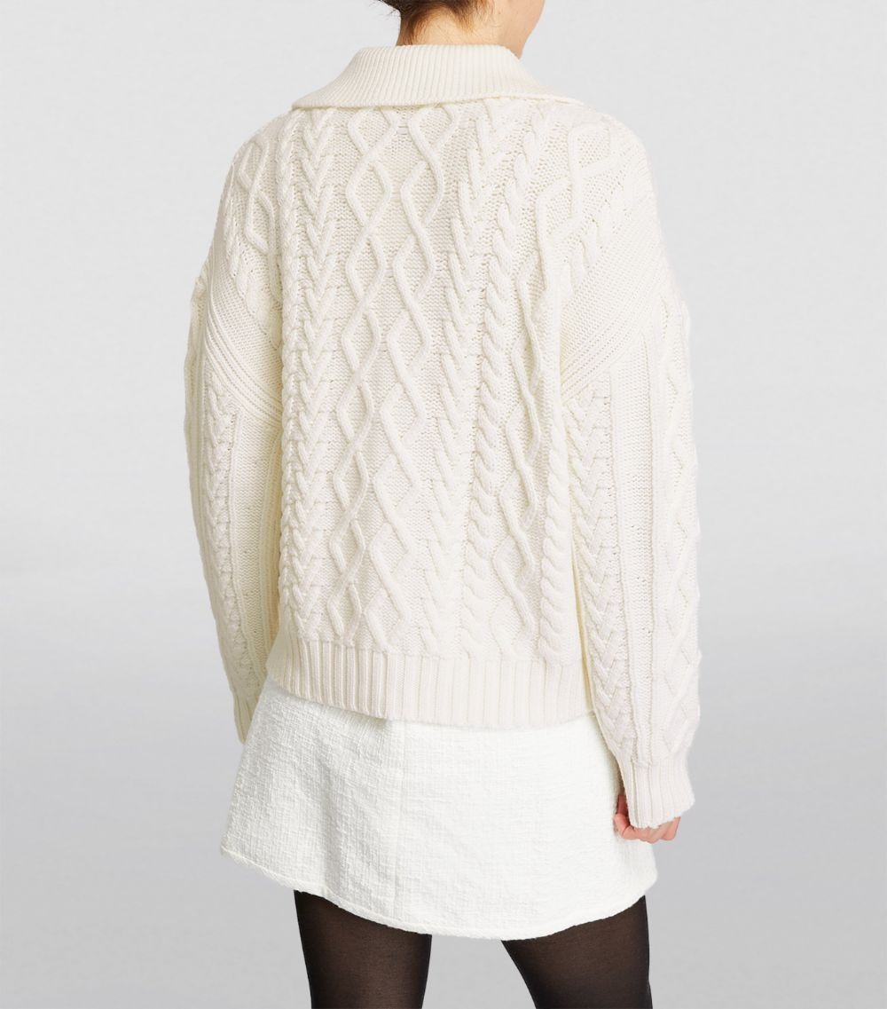 Proenza Schouler White Label merino wool cable-knit cardigan
