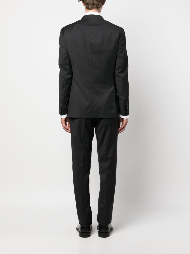 twill wool single-breasted suit 4