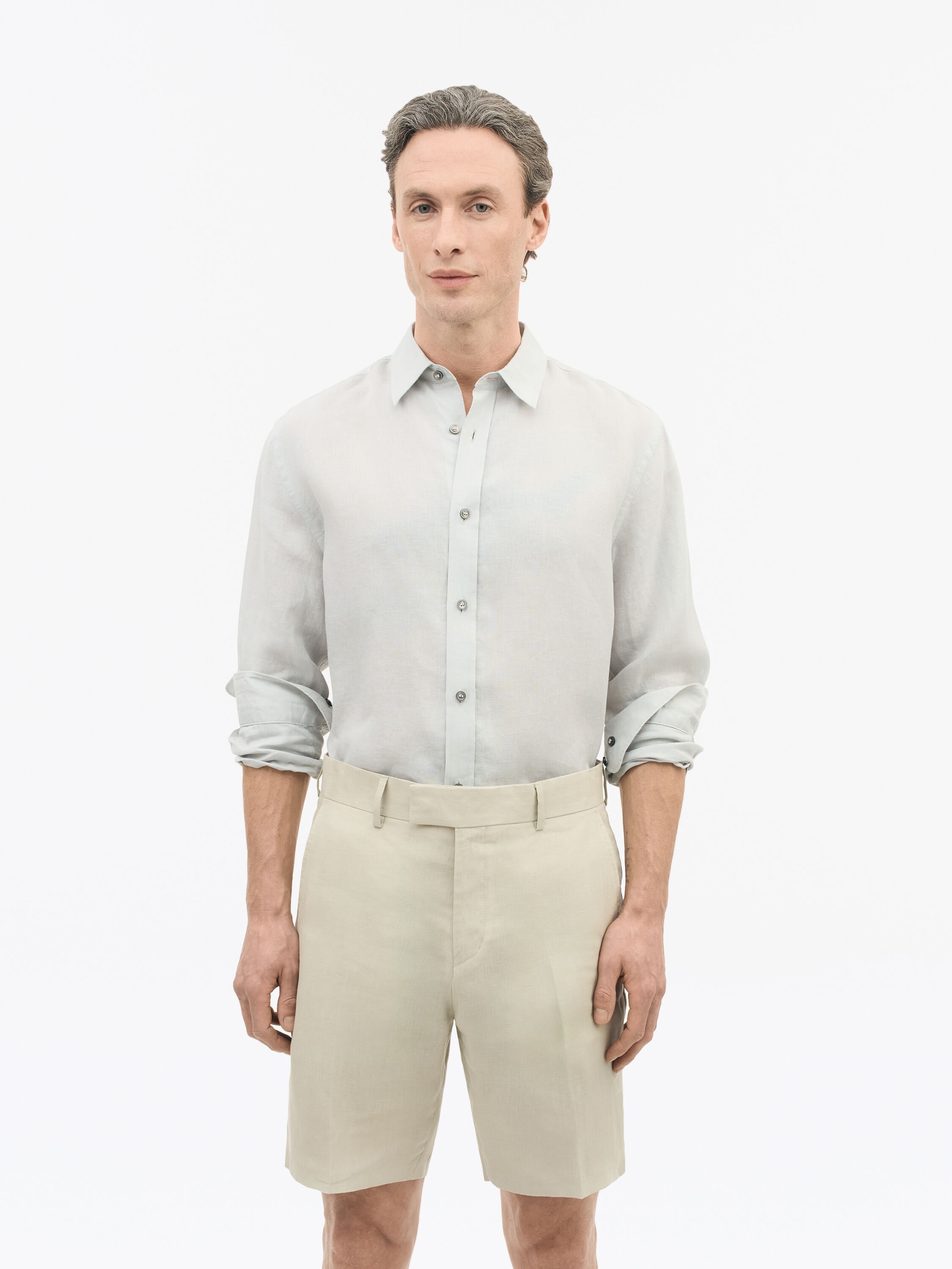 Thiago Tailored Linen Shorts - 3