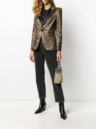 DSQUARED2 leopard brocade smoking jacket outlook