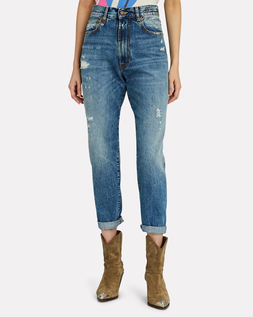 Boyfriend Distressed Jeans - 3