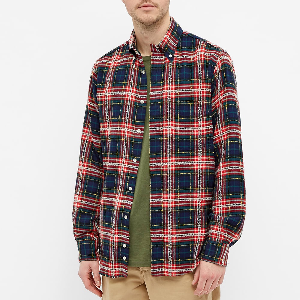 Gitman Vintage Button Down Archive Fluro Slub Check Shirt - 5