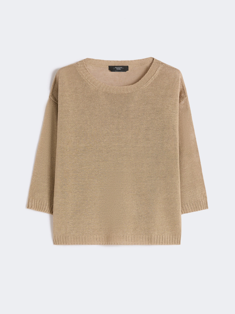 CANNONE Linen yarn oversize jumper - EARTH 1