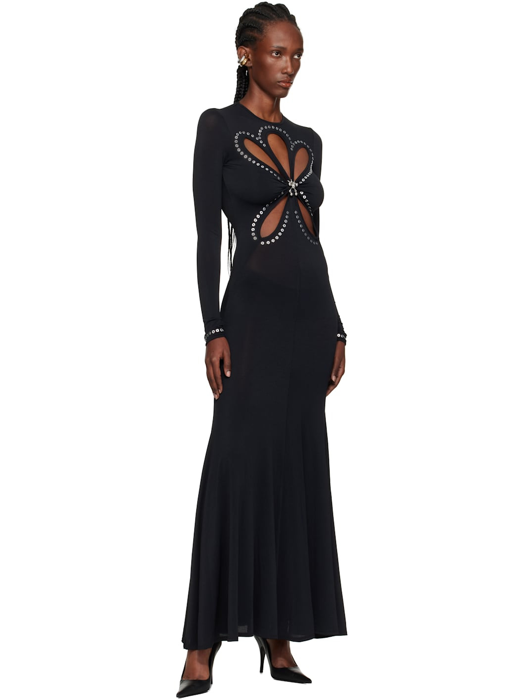 Black Second-Skin Long Maxi Dress - 4