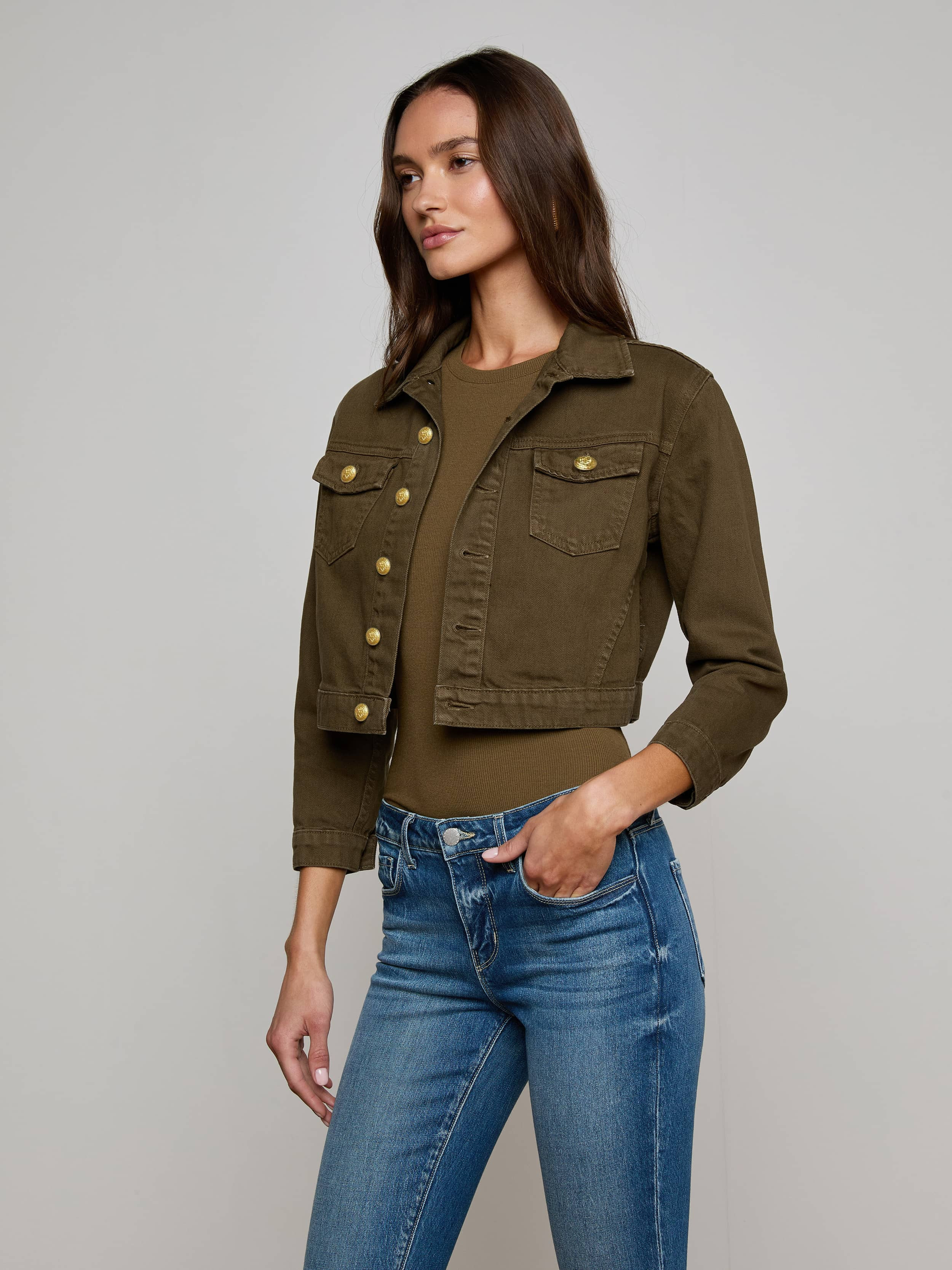 Koda Cropped Denim Jacket - 3