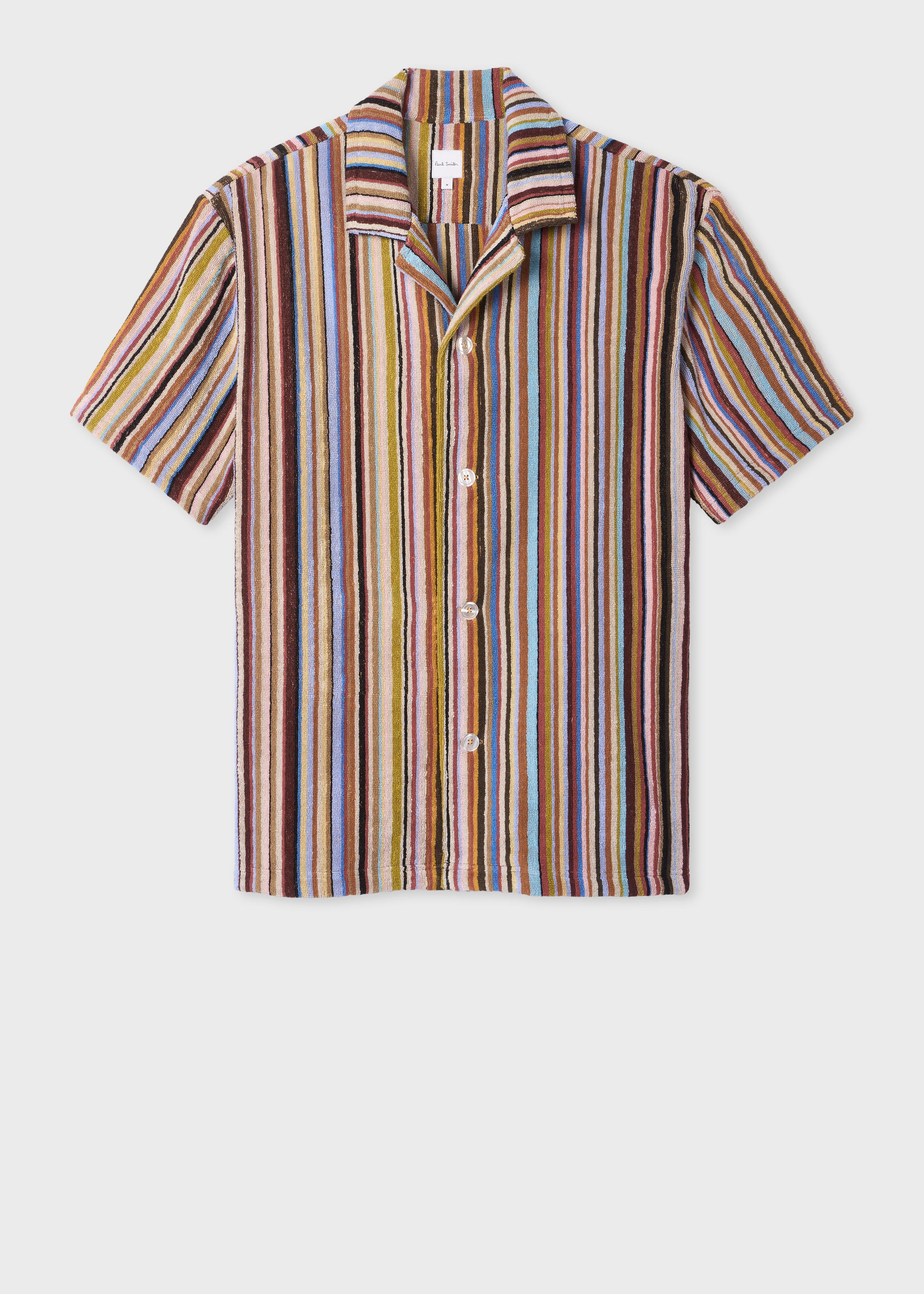 'Signature Stripe' Towelling Lounge Shirt - 1