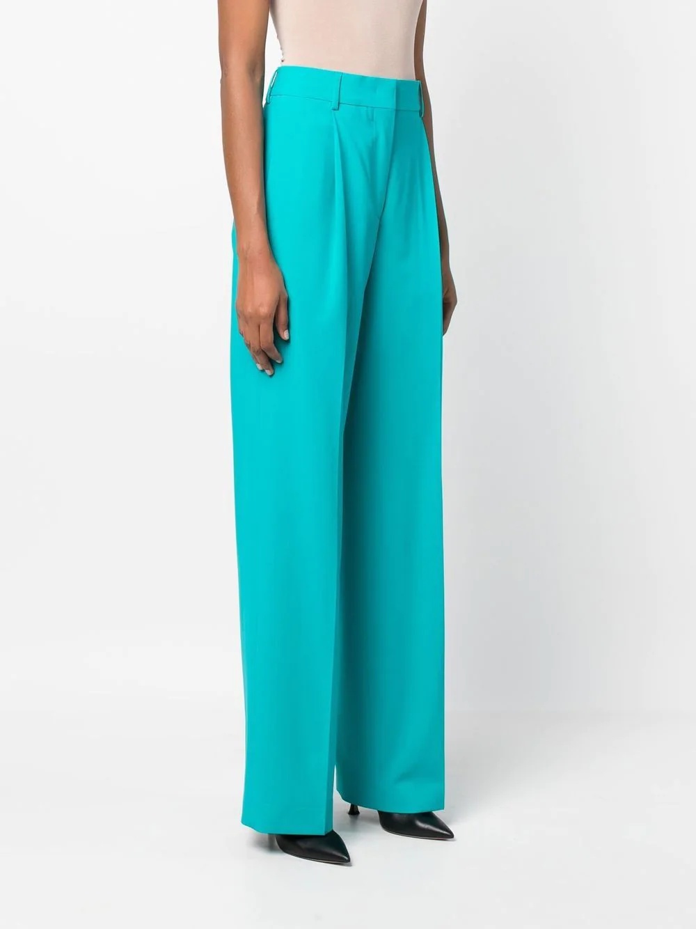 straight-leg wool trousers - 3