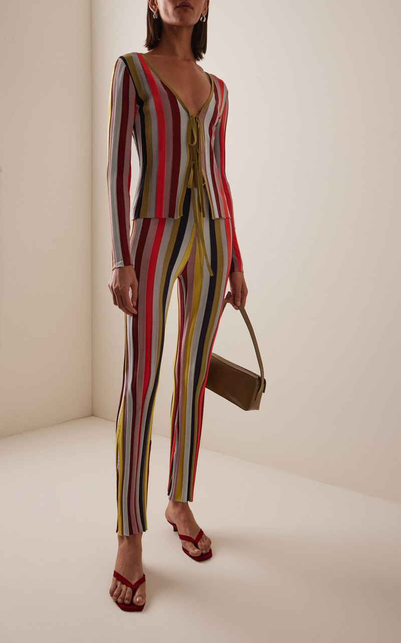 THIRD FORM Exclusive Rythym Striped Knit Pants stripe outlook