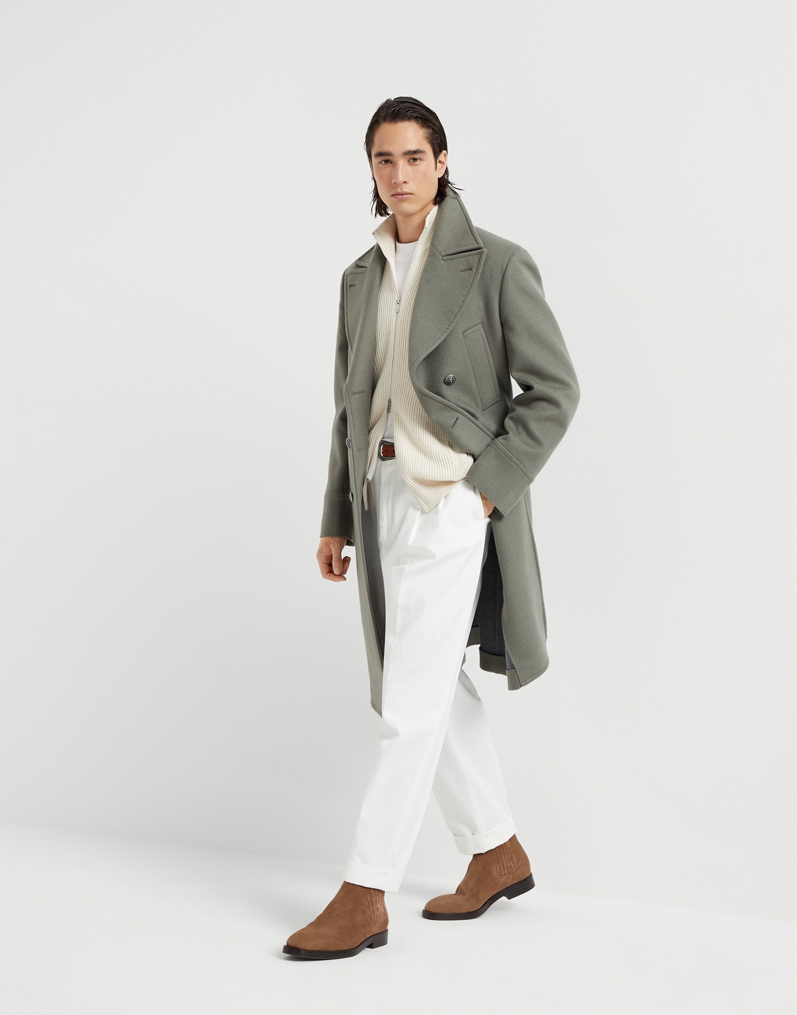 Brunello Cucinelli Malfilé cotton English rib cardigan with