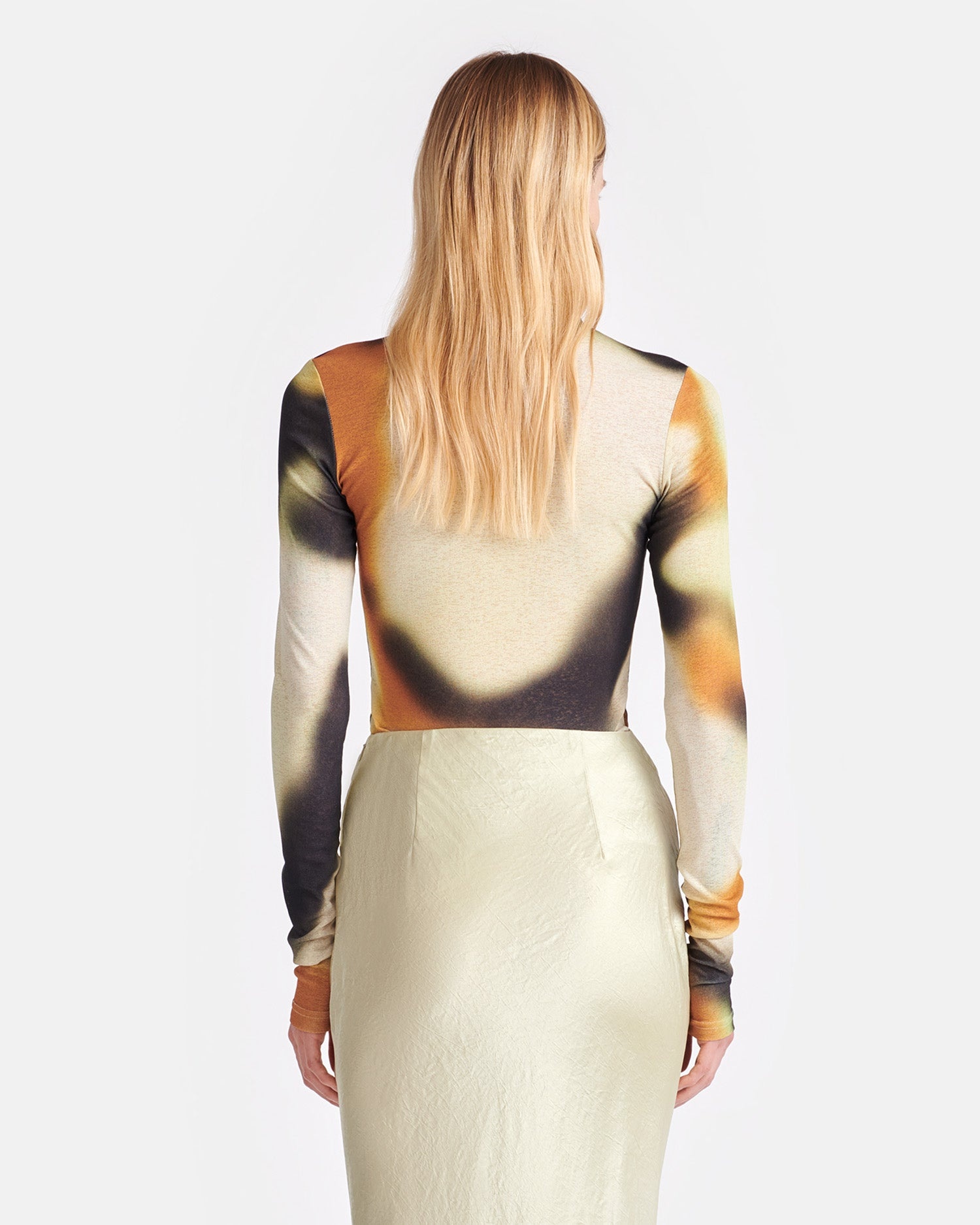 Mesh-Jersey Turtleneck Top - 3