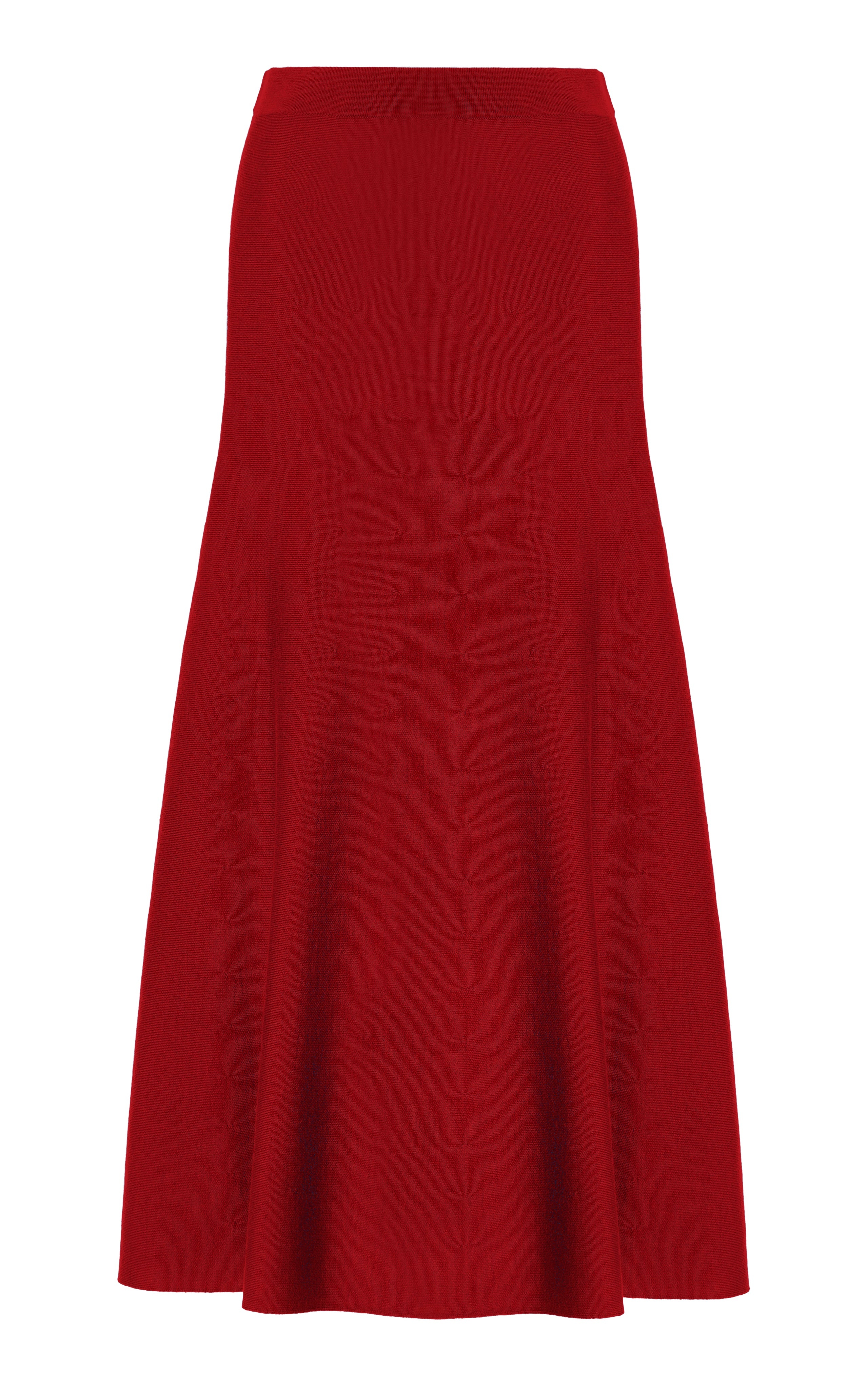 Freddie Knit Skirt in Scarlet Red Merino Wool Cashmere - 1