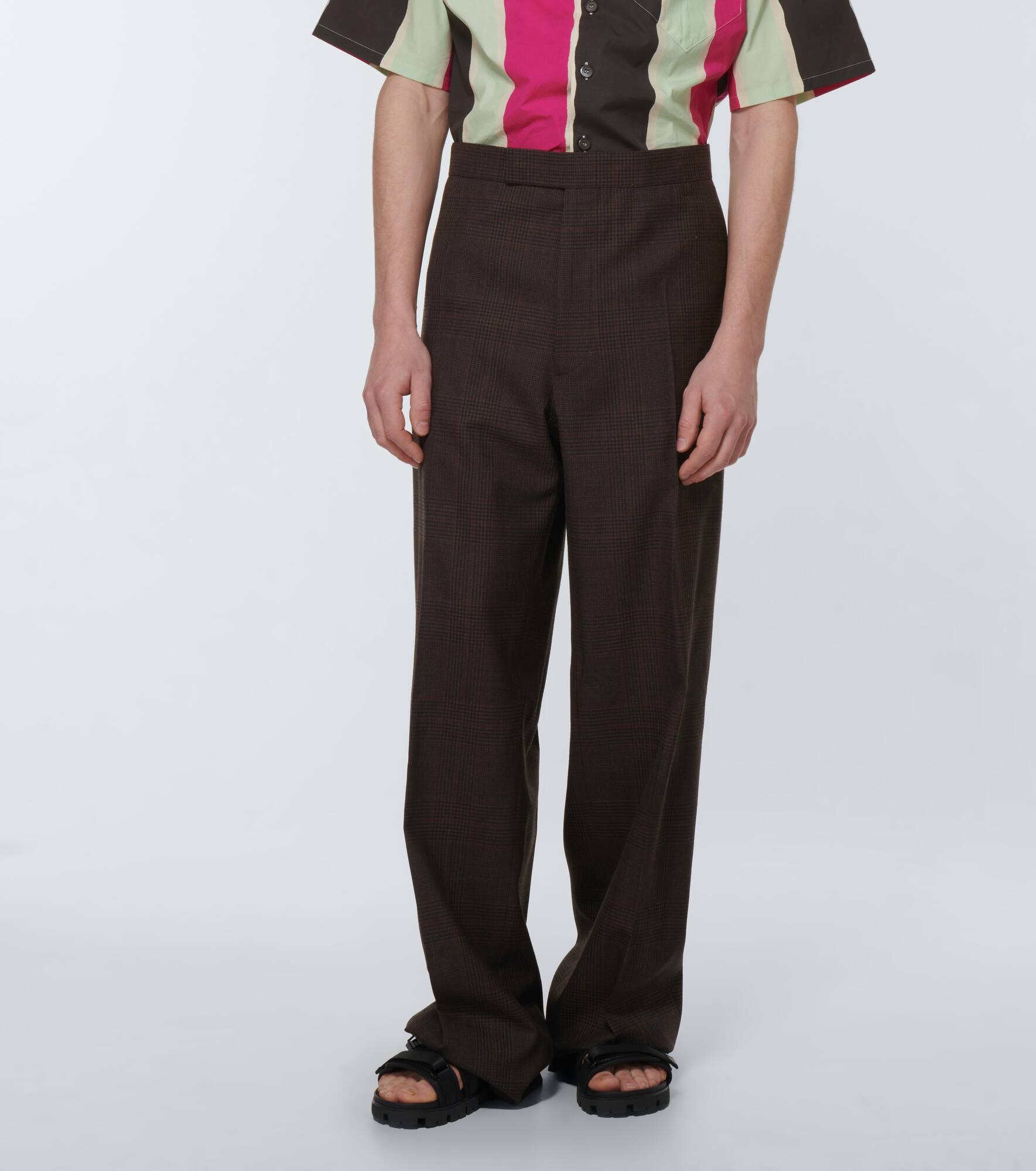 Checked wool pants - 3