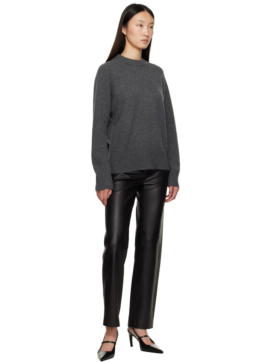 Black Cobe Leather Pants - 4