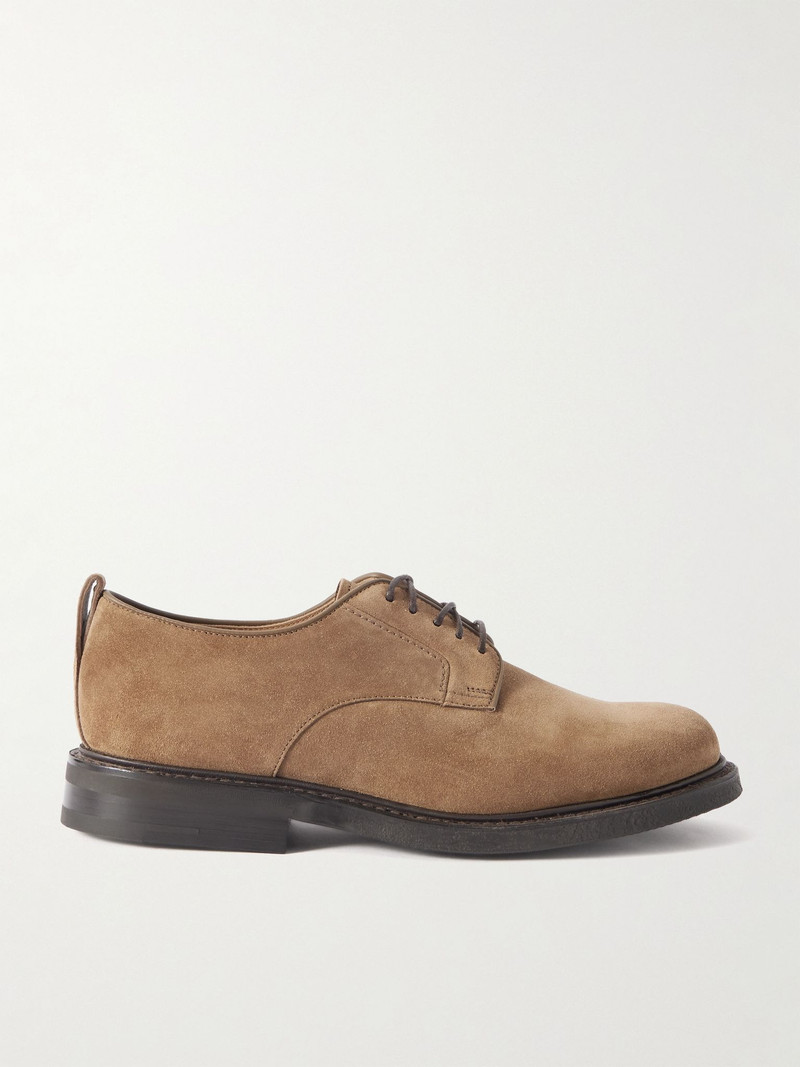 Padstow Suede Derby Shoes Brown 1