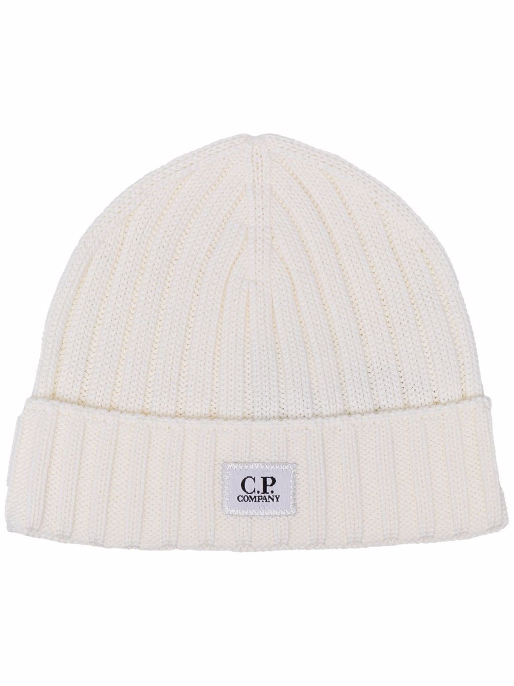 logo-patch ribbed-knit beanie - 1