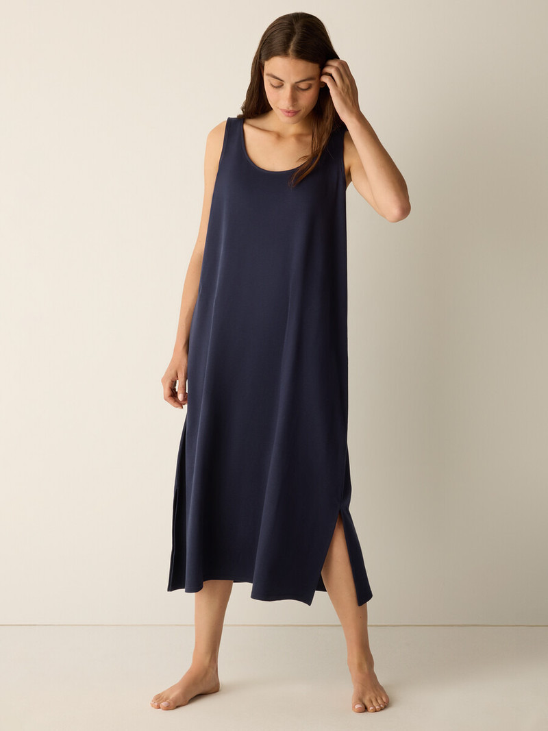 EILEEN FISHER Organic Cotton Interlock Scoop Neck Sleep Dress outlook