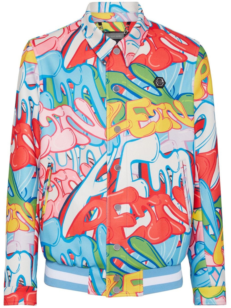 graffiti-print shirt jacket 1