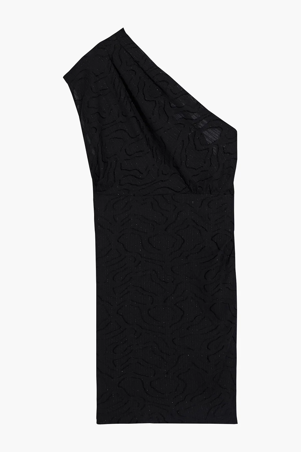 Roxanie one-shoulder fil coupé chiffon mini dress - 1