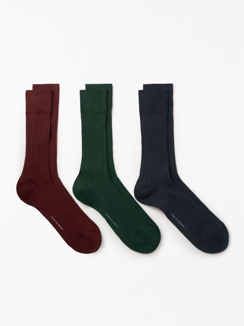 Reigate 3-pack Ribbed Socks 1