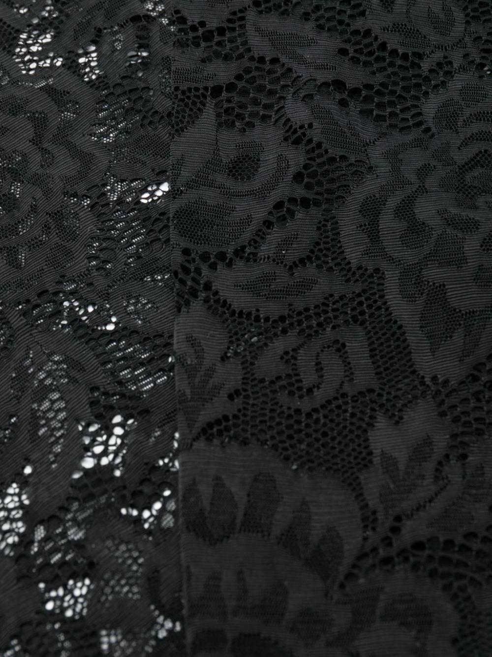 floral-lace logo-waistband leggings - 6