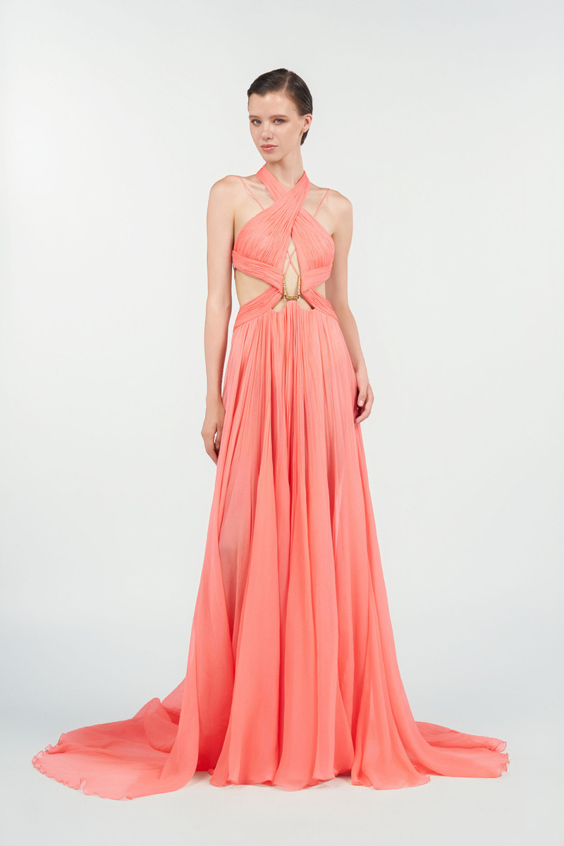 Roberto Cavalli Long Silk Dress outlook