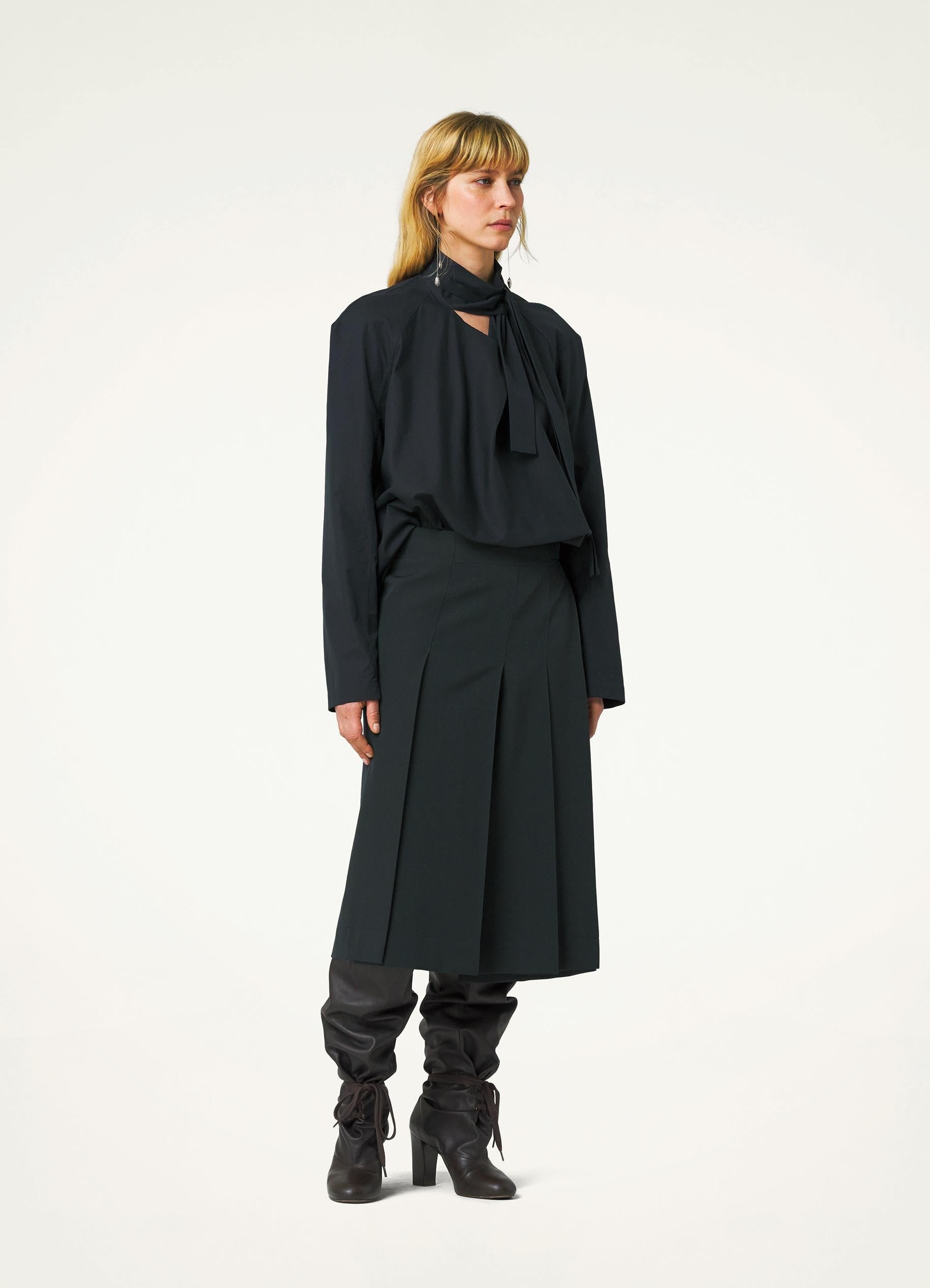 PLEATED WRAP SKIRT - 2