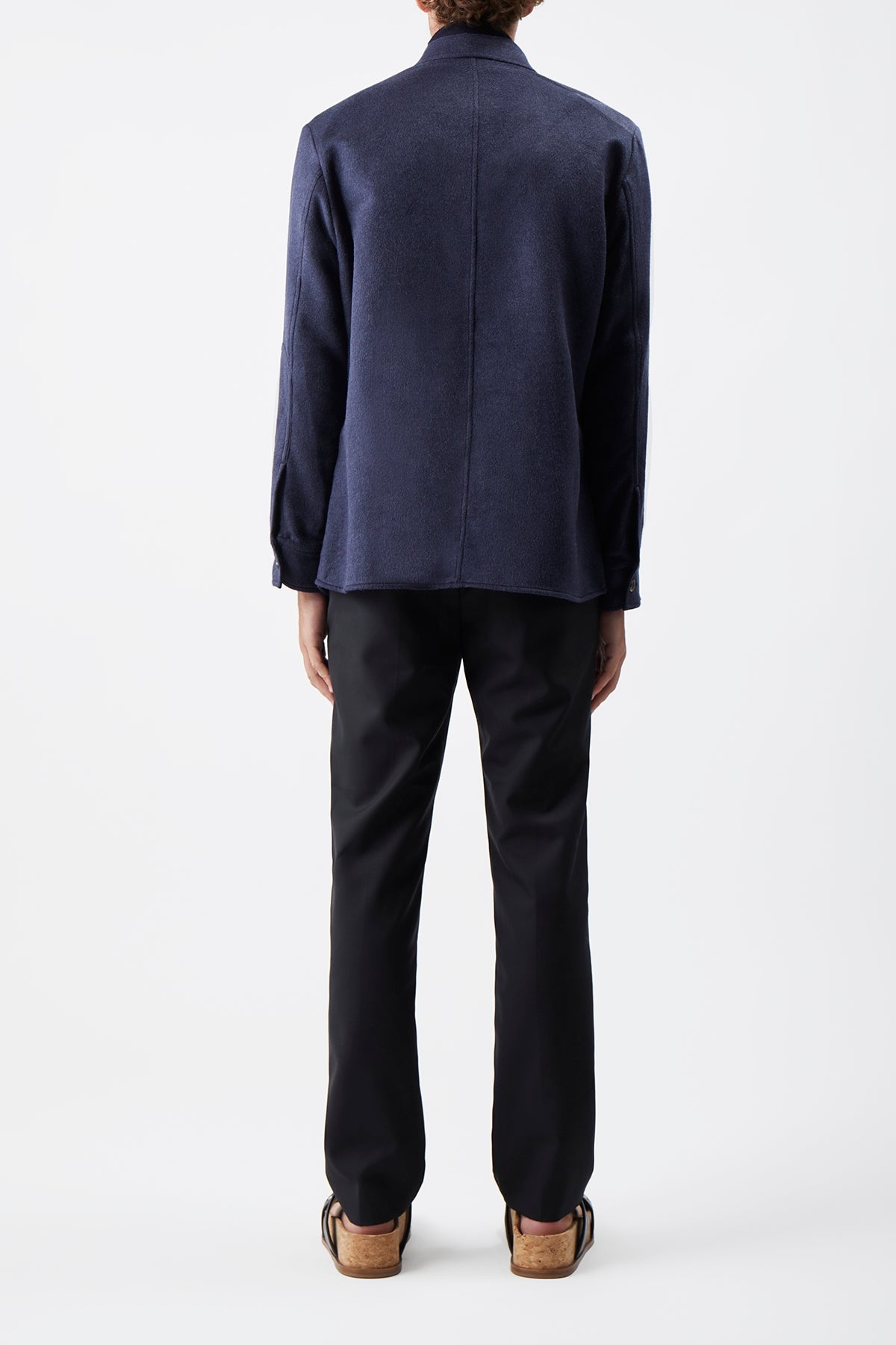 Lucas Overshirt in Midnight Winter Silk - 4