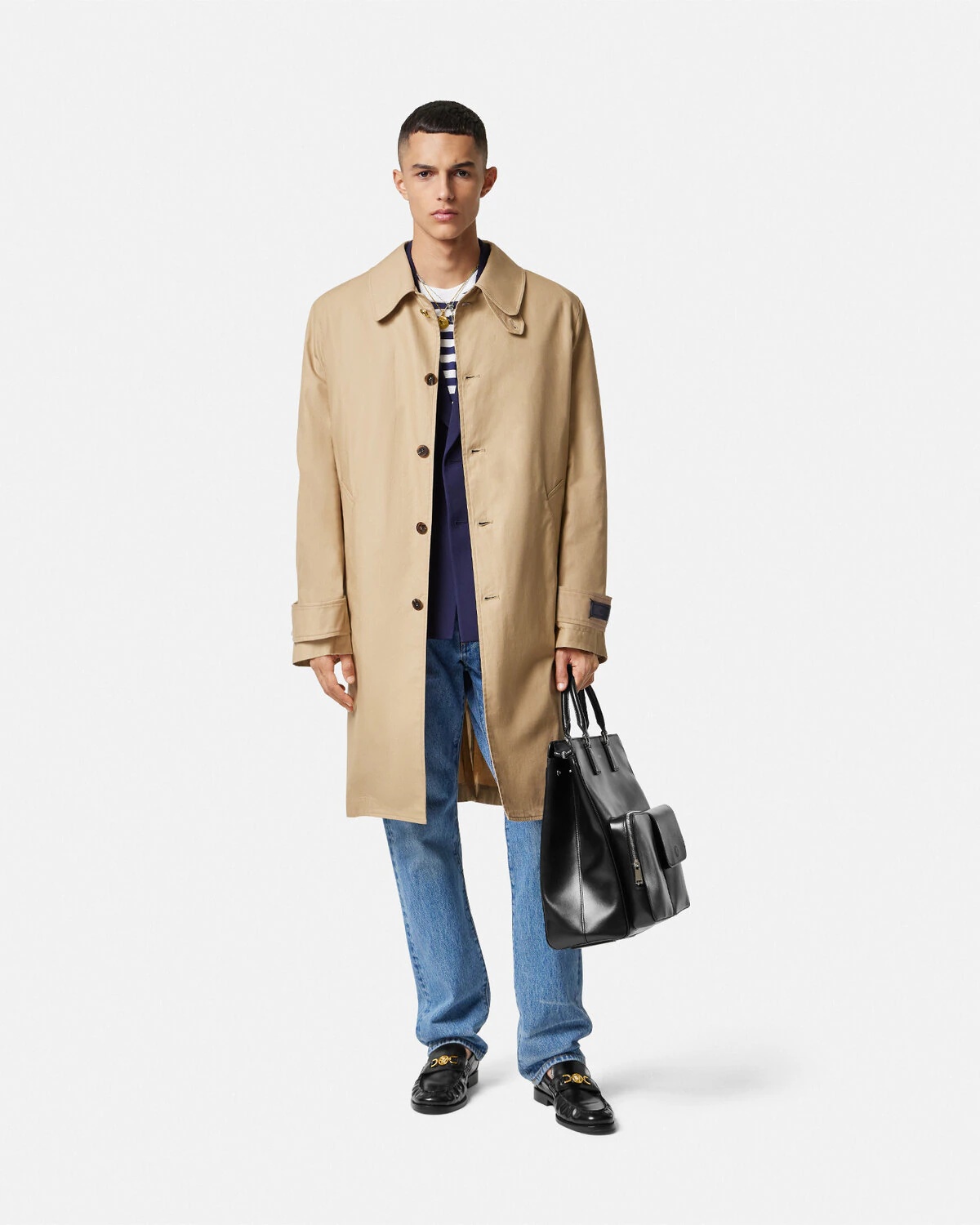 Barocco Panelled Gabardine Trench Coat - 2