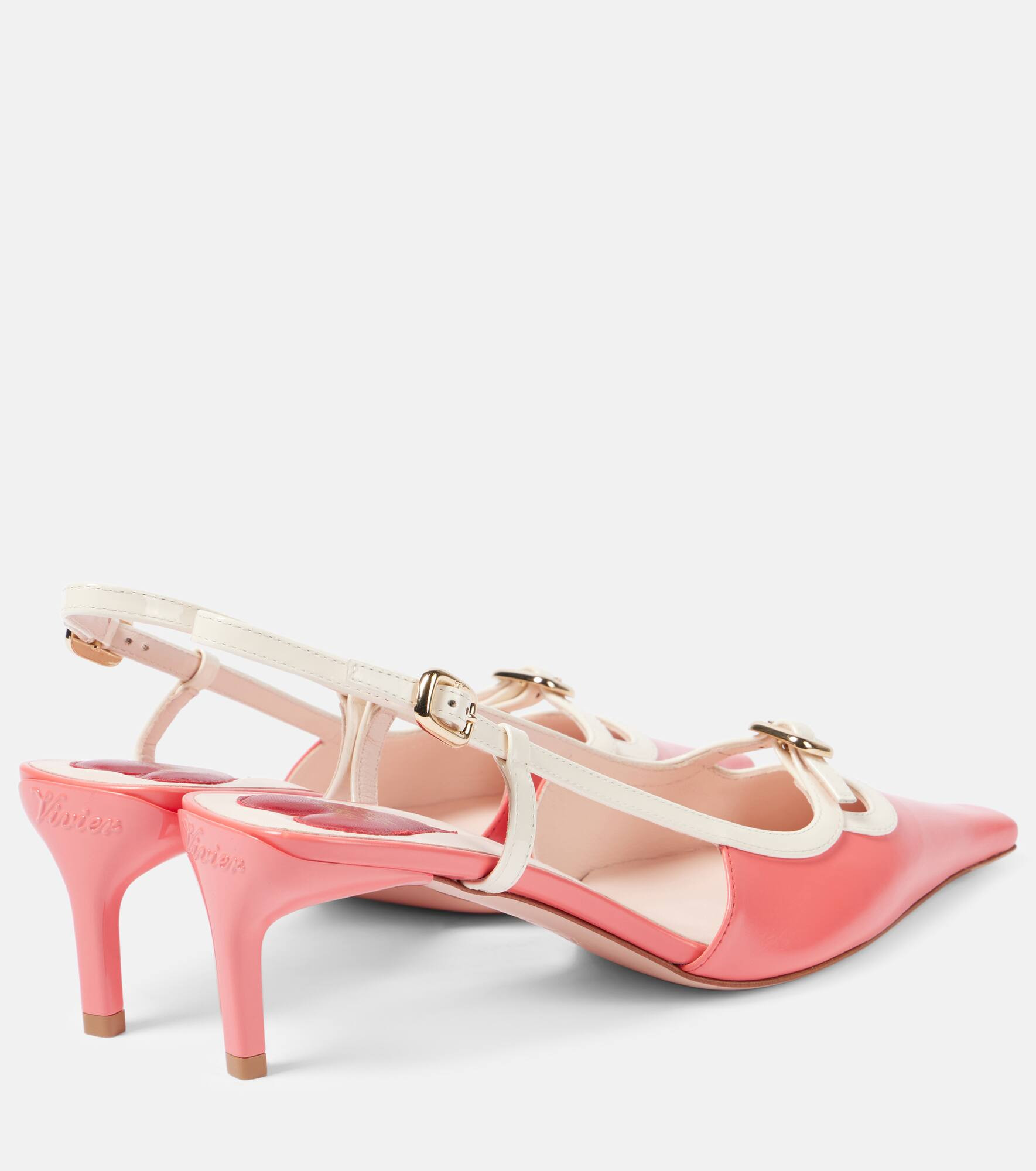 Viv' Canard 55 leather slingback pumps - 2